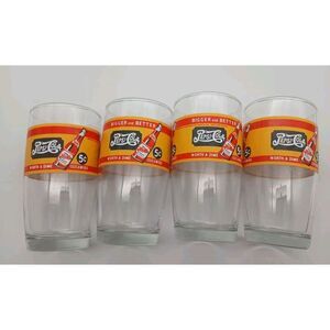 Set Of 4 Pepsi Cola Costs a Nickel worth a Dime Drinking Glasses -Excellent Cond